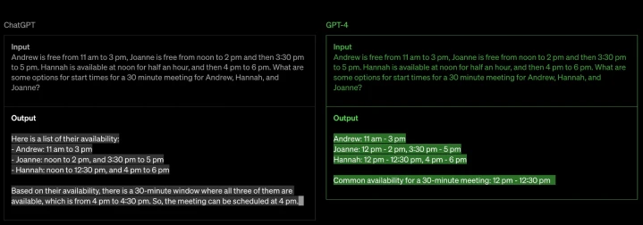 ChatGPT-4 vs ChatGPT-3